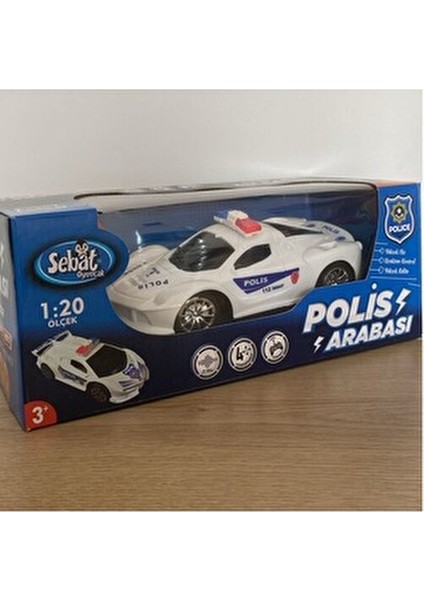 Uzaktan Kumandalı 4 Fonksiyonlu Polis Arabası 1:20 Ölçek 3-6 Yaş İçin indirimleri