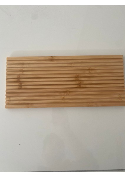 Bambu Düz Çizgili Özel Tasarım Bambu Sunumluk Servislik