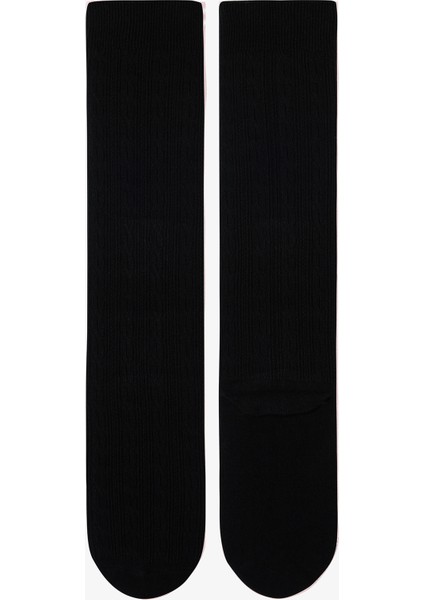 Pamuklu Kendinden Desenli Pantolon Çorap