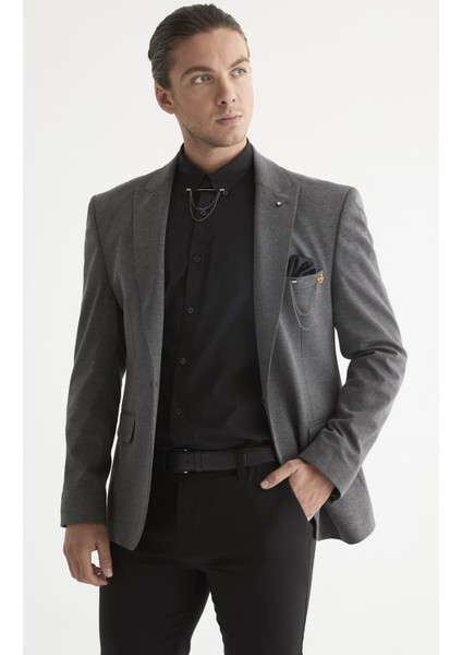 C 565 Slim Fit Siyah Klasik Ceket indirimleri