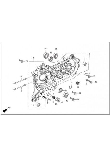 Hr-Ort F1508 Krank Kece Sol 20.8X52X6