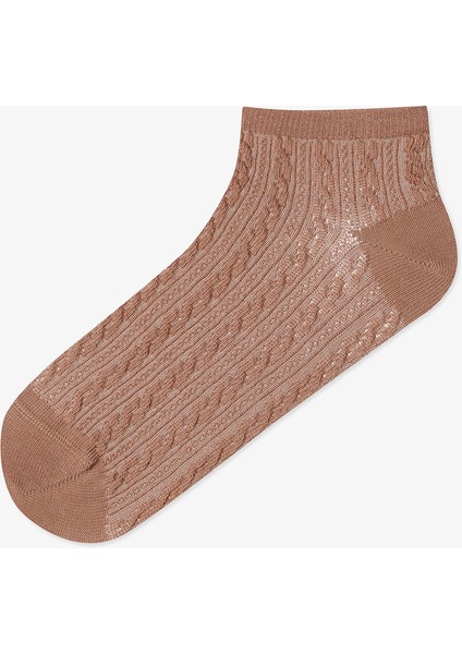 5 Çift Pamuklu Kendinden Geometrik Desenli Patik Çorap indirimleri