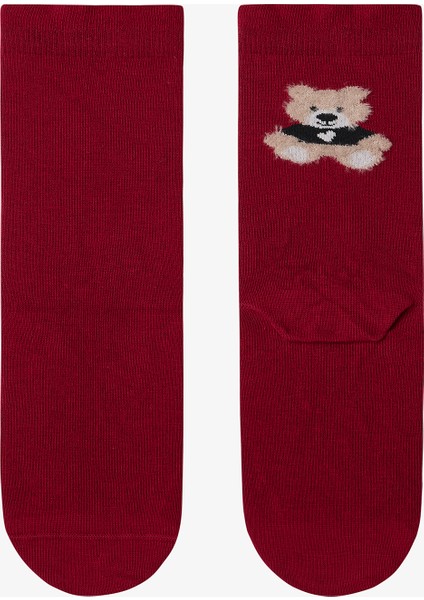 2 Çift Pamuklu Ayı Desenli Soket Çorap modelleri