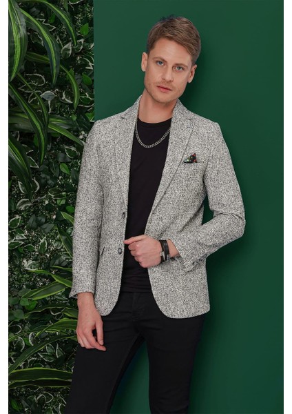 C 637 Slim Fit Siyah Spor Ceket