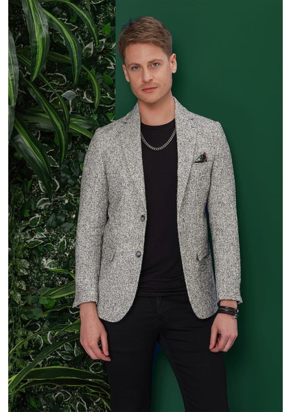 C 637 Slim Fit Siyah Spor Ceket