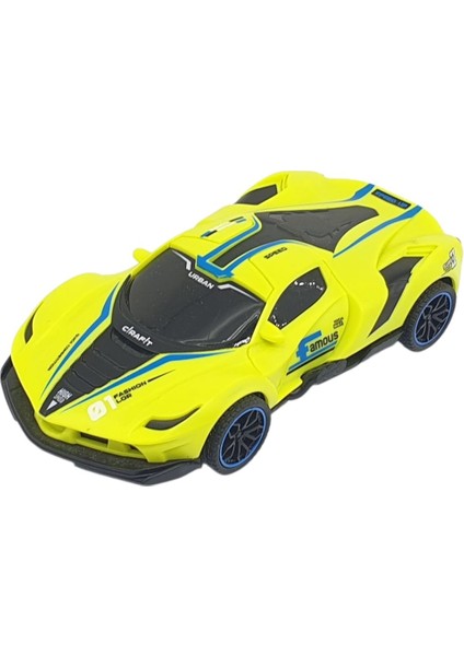 Sürtmeli Drift Arabalar 15 cm - D400-52 - Sarı (Lisinya)