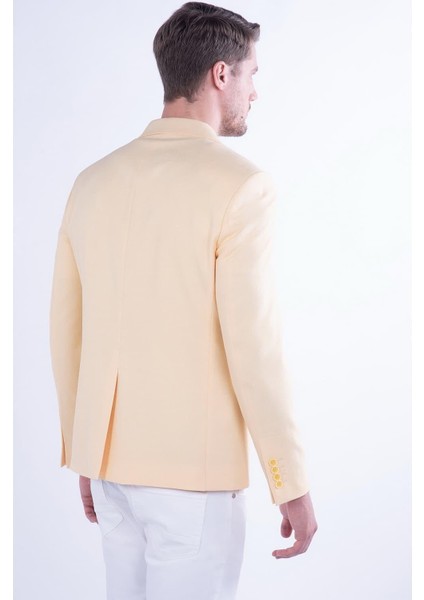 C 591 Sarı Klasik Ceket