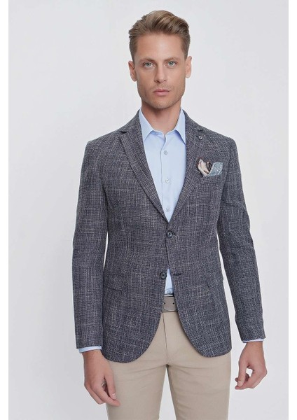 C 628 Slim Fit Lacivert Spor Ceket