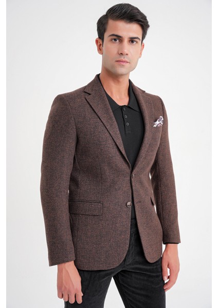 C 718 Ceket Slim Kahve fırsatları