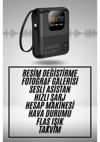 Akıllı Powerbank 10.000 Mah 4 Çıkışlı Taşınabilir Dijital Göstergeli fiyatları