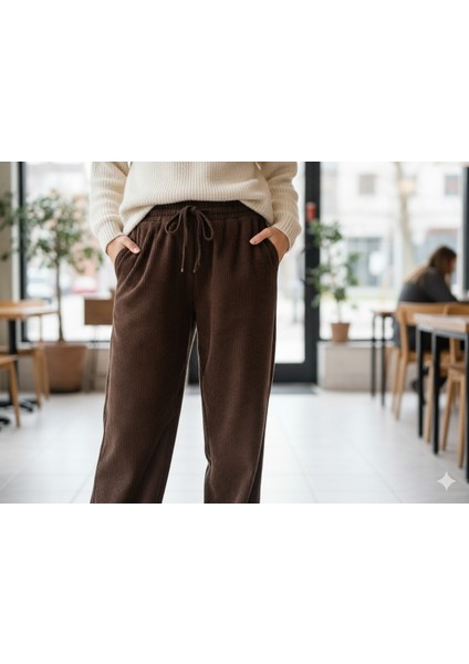 Beli Lastikli Kadife Pantolon Bol Paça fiyatları