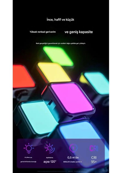 Çok Renkli Rgb Tripod Telefon Kamera Laptop Uyumlu Selfie Işığı Tiktok Video Çekim Işık modelleri