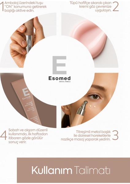 Göz Çevresi Peptid Kompleks Krem Masaj Başlıklı 10 ml Hyaluronik Asit ve Kafein İçerir fırsatları