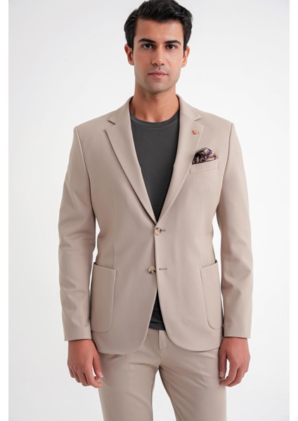 C 721 Ceket Comfort Bej