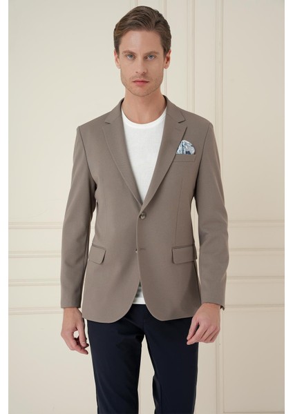 C 691 Slim Fit Bej Spor Ceket