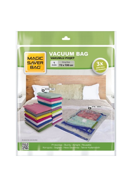 73X130 Jumbo Vakumlu Poşet Hurç Bag (5264)