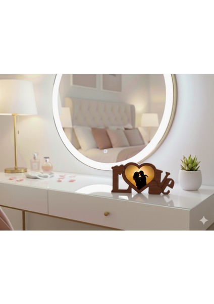 Kişiye Özel 3D Baskı Love Temalı Fotoğraf Çerçevesi Sevdiklerinize Eşsiz Bir Hediye