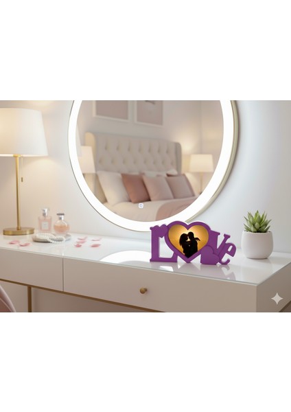 Kişiye Özel 3D Baskı Love Temalı Fotoğraf Çerçevesi Sevdiklerinize Eşsiz Bir Hediye