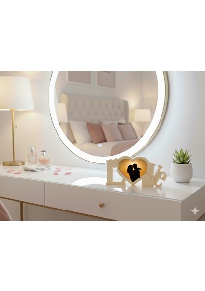 Kişiye Özel 3D Baskı Love Temalı Fotoğraf Çerçevesi Sevdiklerinize Eşsiz Bir Hediye