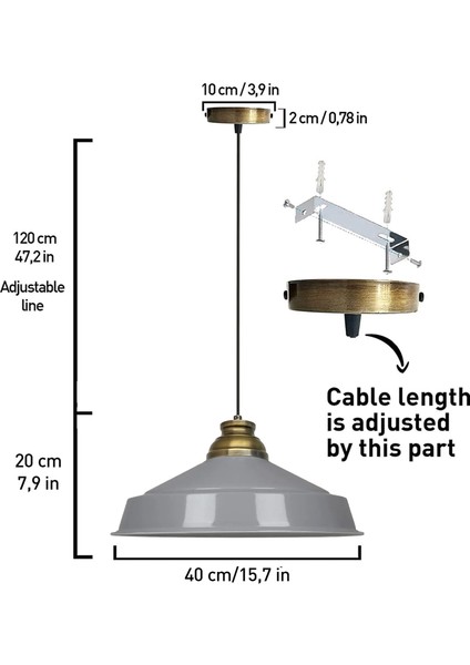 Asaletli Tekli Avize Eskitme Başlık Retro Sarkıt Lamba Restoran Salon Aydınlatma indirimleri