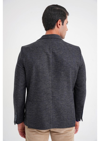C 718 Ceket Slim Lacivert