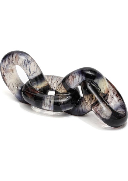 Dekoratif Transparan Kalın Siyah Zincir (26 Cm)