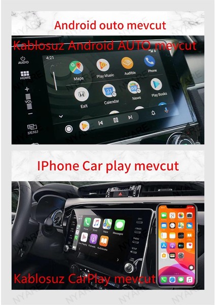 Toyota Corolla（2007-2013）2GB Ram 32GB Rom Android Multimedya Sürüm 14 Kablosuz Carplay Navigasyon 9 Inç Ekran modelleri