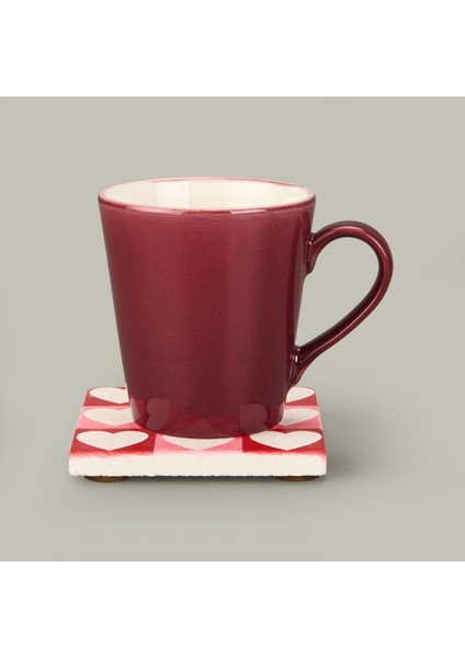 Kitchen Kalpli Taş Bardak Altlığı - Renkli - 10X10 cm fiyatları