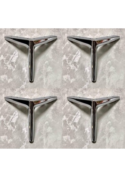 Rezene 15 cm Krom Metal Mobilya, Dolap, Koltuk, Tv Ünitesi Ayakları - 4 Adet modelleri