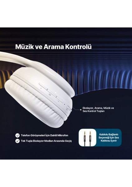 Soundlife On Kulaküstü Kablosuz Bluetooth Kulaklık Gri 2KM157 modelleri