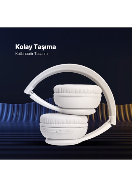 Soundlife On Kulaküstü Kablosuz Bluetooth Kulaklık Gri 2KM157