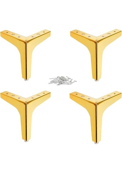 (4 Adet) 12cm Modern Gold Metal Mobilya, Dolap, Koltuk, Tv Ünitesi Ayakları indirimleri