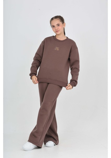 Kız Çocuk Tonsürton Nakışlı Eşofman Takım