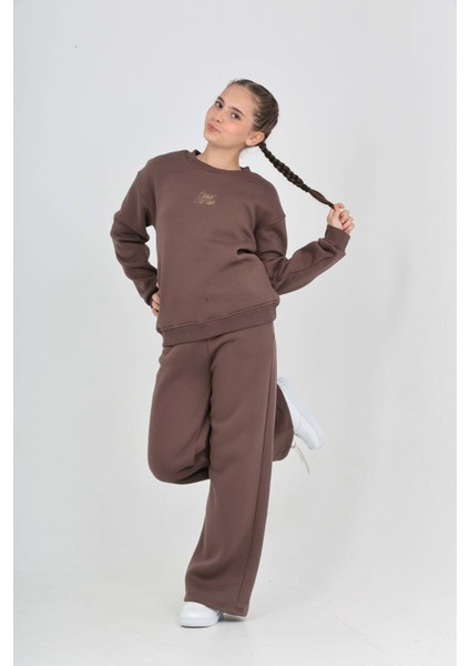 Kız Çocuk Tonsürton Nakışlı Eşofman Takım fırsatları