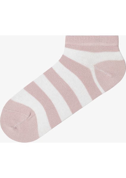 5 Çift Pamuklu Çizgili Patik Çorap