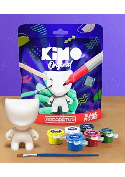 Apparatus Kimo Original KM-5003, Kimo Boyama Seti Figür Üretme Oyunu Çiz Boya Giydir Zeka Oyunu