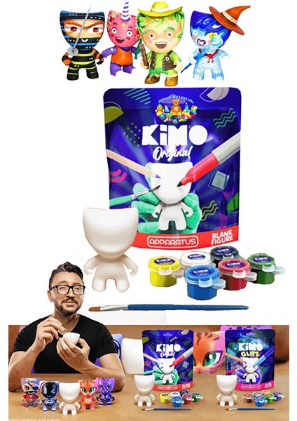 Apparatus Kimo Original KM-5003, Kimo Boyama Seti Figür Üretme Oyunu Çiz Boya Giydir Zeka Oyunu modelleri
