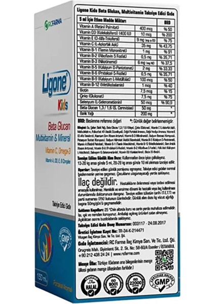 Ligone Kids Şurup 150 ml fiyatları