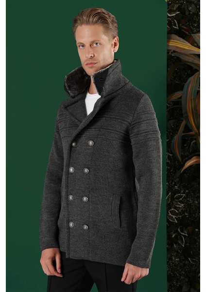 02 Slim Fit Antrasit Spor Kaban