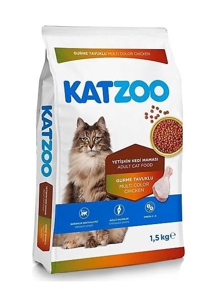 Yetişkin Kedi Kuru Mama 1,5 Kg | Tavuklu Gurme