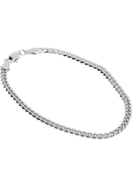 Erkek 4 mm Zincir Çelik Bileklik
