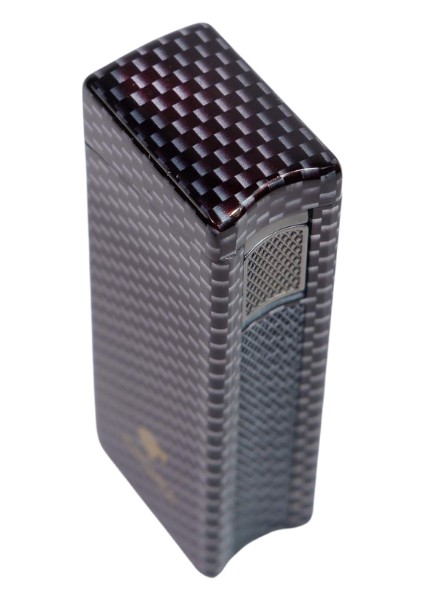 Tek Torch Pürmüz Siyah Karbon Desenli Puro Çakmağı modelleri