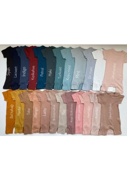 Turkuaz Fitilli Modal Pamuk Romper Kısa Tulum Salopet fırsatları