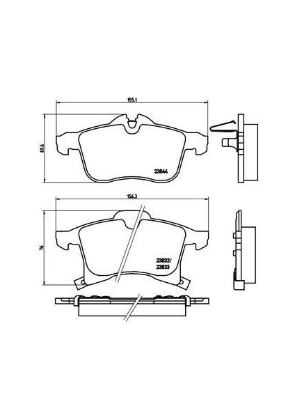 670454 - Disk Fren Balatası Ön Chevrolet Gm Astra 2.2/2.0d-Opel Astra 1.6/1.8/2.0/2.2/2.0d/2.2d 98