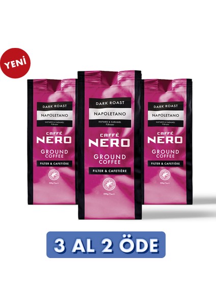 Napoletano Öğütülmüş Kahve 3 Paket (600 Gr)