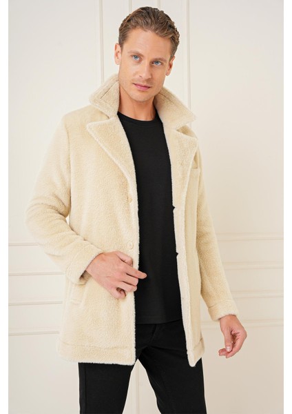 Ka 087 Slim Fit Bej Spor Kaban