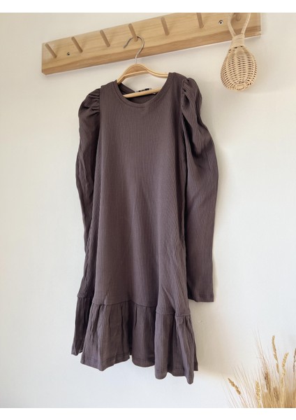 Mor Modal Fitilli Iskandinav Kız Çocuk Elbise fiyatları