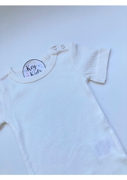 Beyaz Kısa Kol Modal Fitilli Çıtçıtlı Body fiyatları