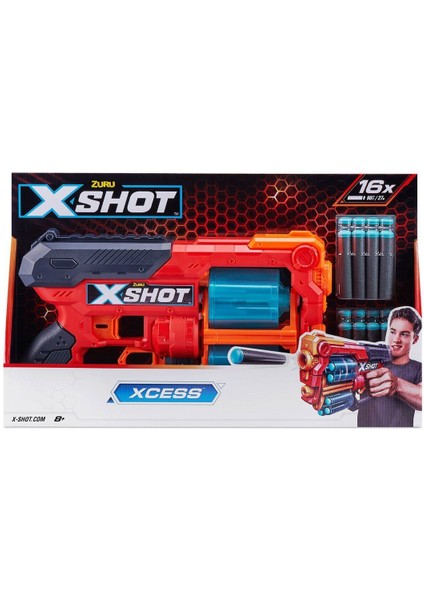 36737 Zuru x Shot Sünger Atan Excel-Xcess 16 Mermili Silah