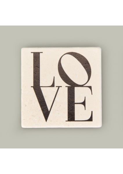 Kitchen Love Taş Bardak Altlığı - Renkli - 10X10 cm modelleri